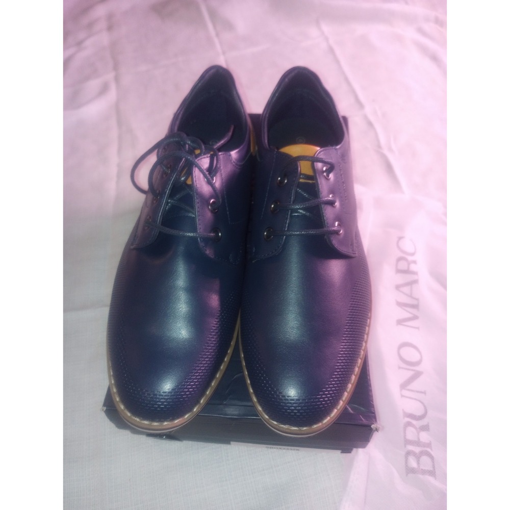 Bruno Marc Youth Boys 4 Dress Oxfords NIB‎ Blue And Brown